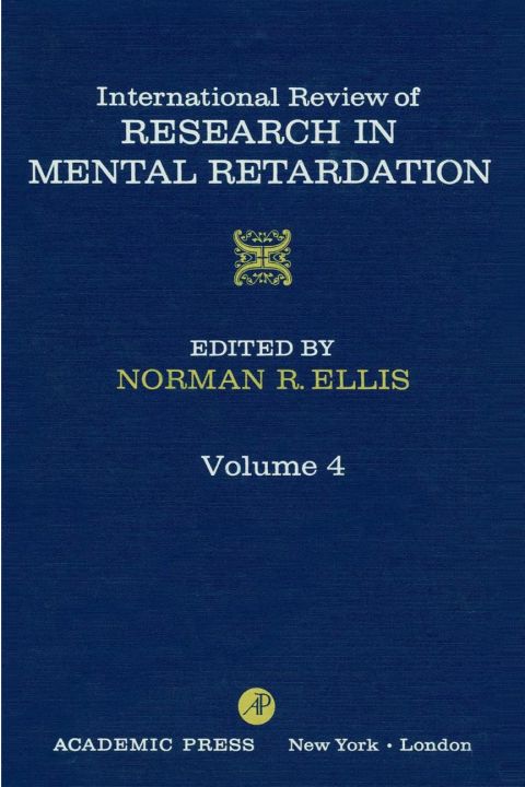 Cover image for book INT'L REV OF RESRCH IN MENTL RETARDTN V4
