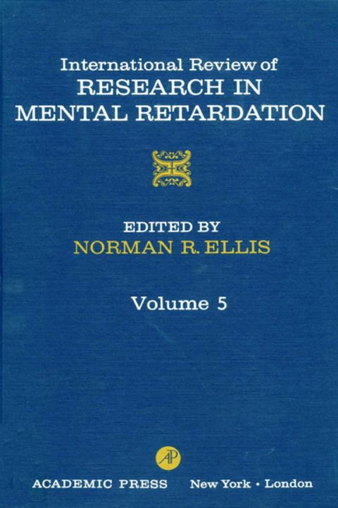 Cover image for book INT'L REV OF RESRCH IN MENTL RETARDTN V5