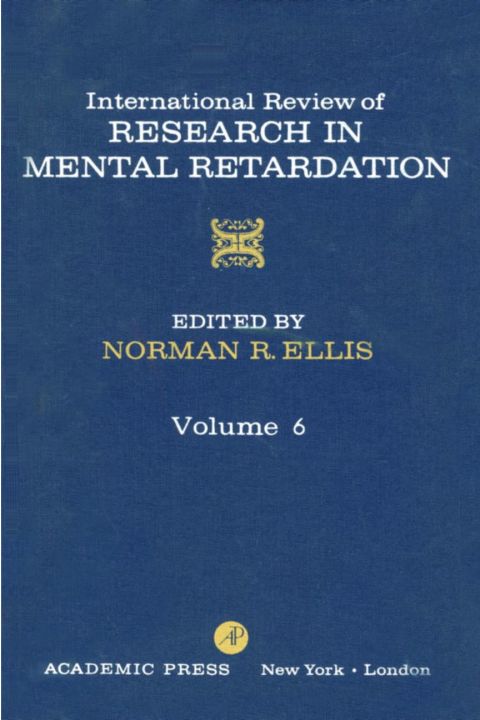 Cover image for book INT'L REV OF RESRCH IN MENTL RETARDTN V6