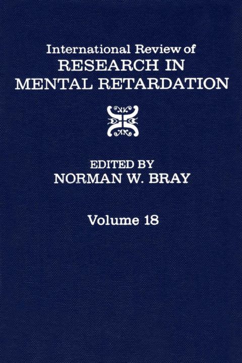 Cover image for book International Review of Research in Mental Retardation: Volume 18