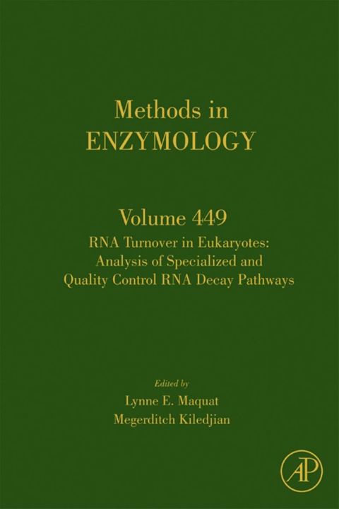 Cover image for book RNA Turnover in Eukaryotes: Analysis of Specialized and Quality Control RNA Decay Pathways: Analysis of Specialized and Quality Control RNA Decay Pathways