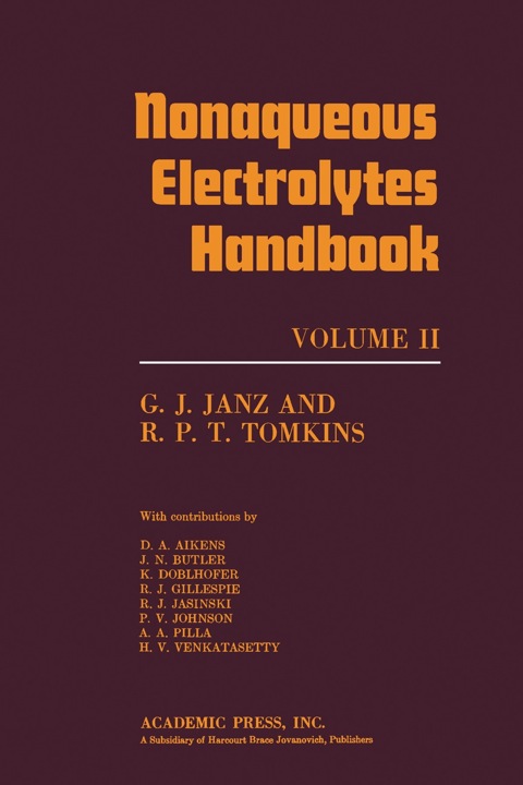 Cover image for book Nonaqueous Electrolytes Handbook