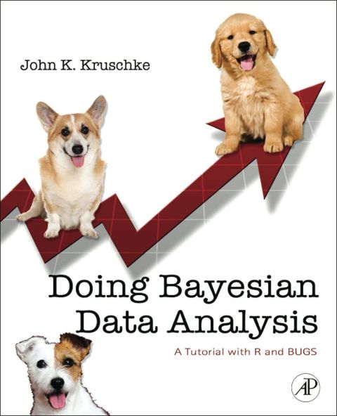 Cover image for book Doing Bayesian Data Analysis: A Tutorial Introduction with R