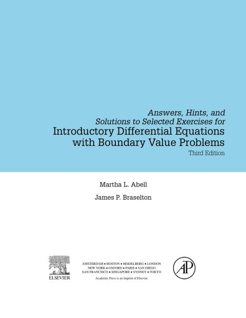 Cover image for book Introductory Differential Equations: with Boundary Value Problems, Student Solutions Manual (e-only)