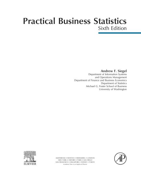 Cover image for book Practical Business Statistics, Student Solutions Manual (e-only)