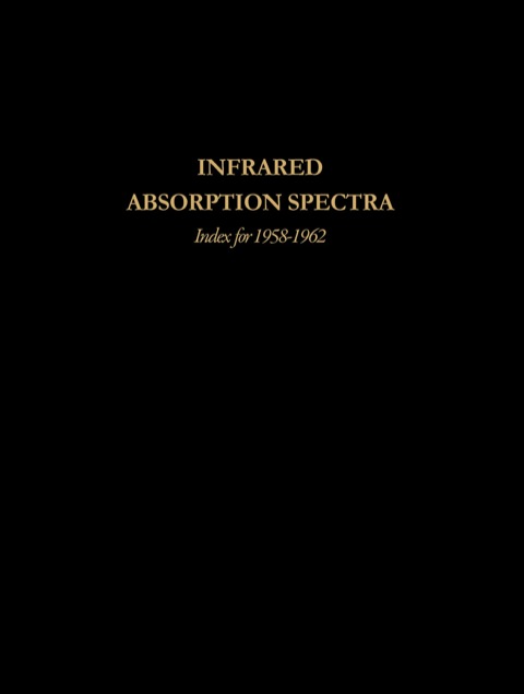 Cover image for book Infrared Absorption Spectra (1964)