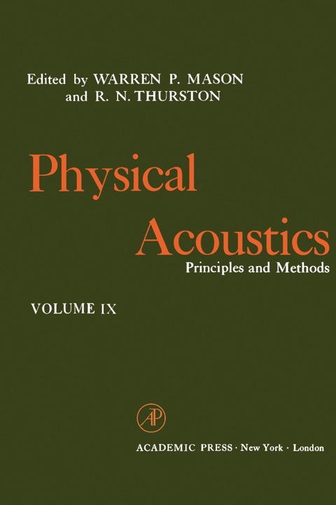 Cover image for book Physical Acoustics V9: Principles and Methods