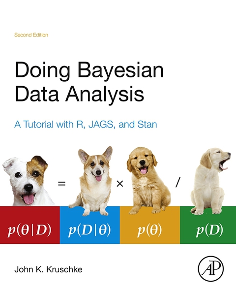 Cover image for book Doing Bayesian Data Analysis: A Tutorial with R, JAGS, and Stan
