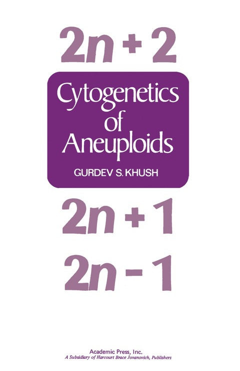 Cover image for book Cytogenetics Of Aneuploids