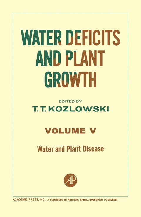 Cover image for book Water and Plant Disease
