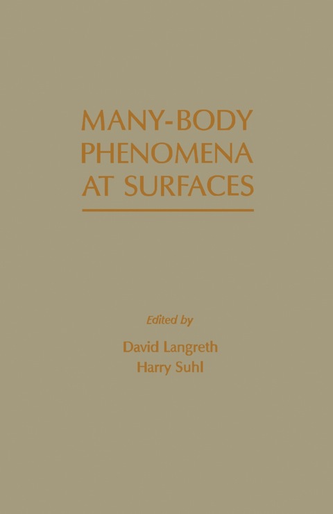 Cover image for book Many – Body Phenomena At Surfaces