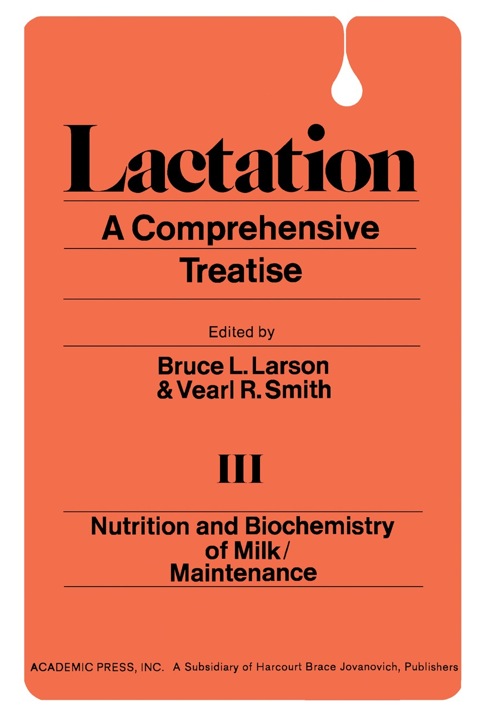 Cover image for book Nutrition And Biochemistry of Milk/Maintenance