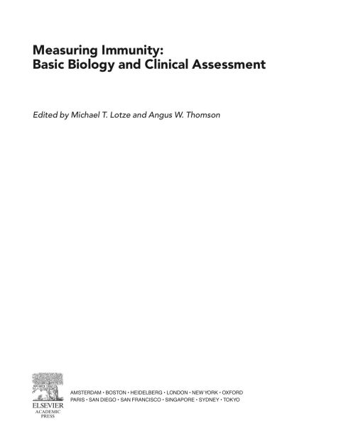 [1825 days] Measuring Immunity: Basic Science and Clinical Practice