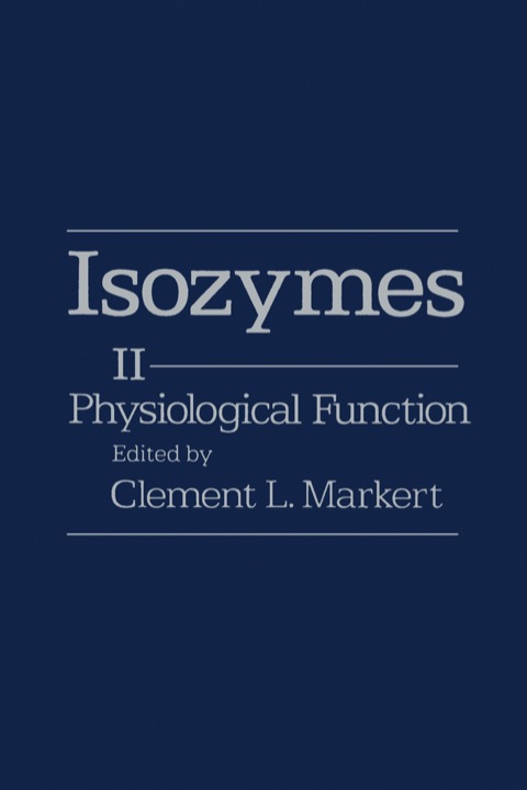 Cover image for book Isozymes V2: Physiological Function