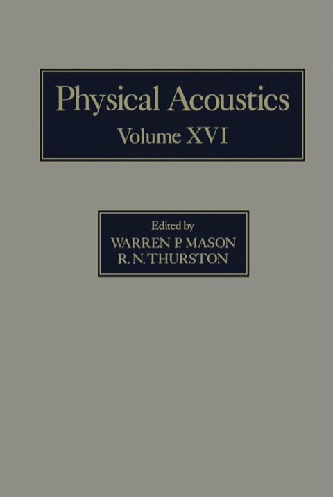 Cover image for book Physical Acoustics V16: Principles and Methods