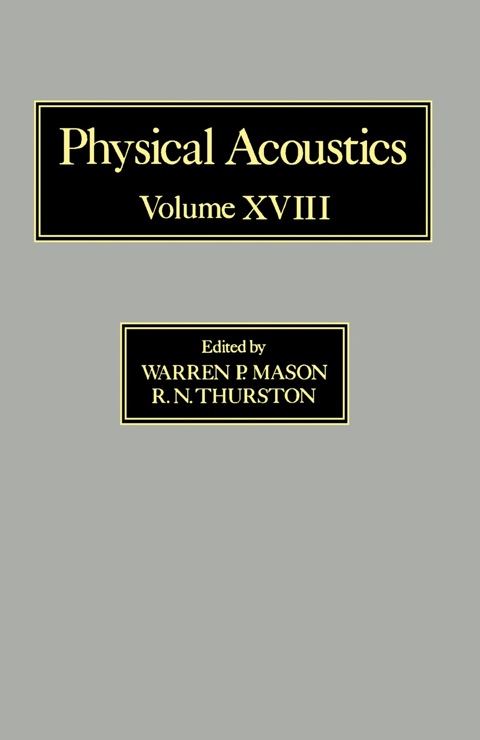 Cover image for book Physical Acoustics V18: Principles and Methods
