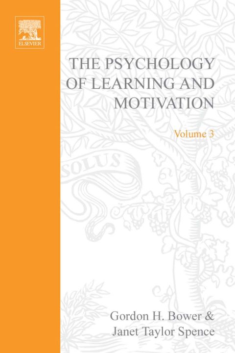 Cover image for book PSYCHOLOGY OF LEARNING&MOTIVATION:V.3: V.3