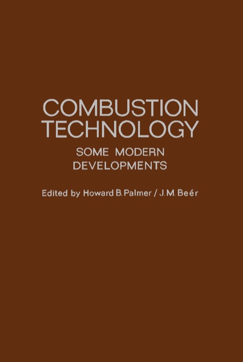 Cover image for book Combustion Technology: Some Modern Developments