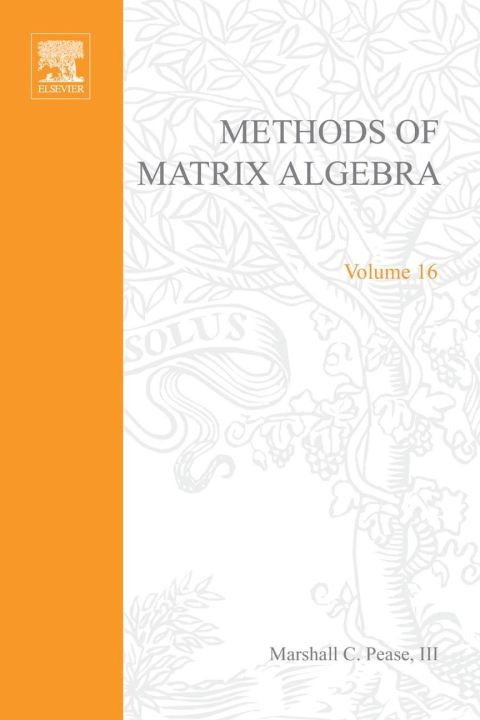Cover image for book Methods of matrix algebra