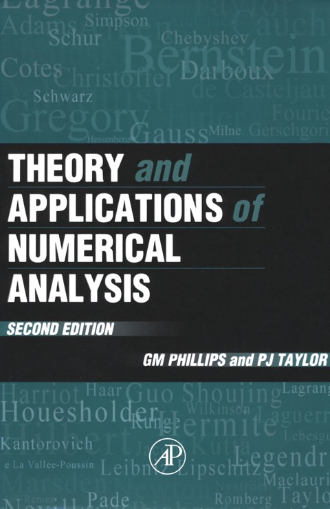 Cover image for book Theory and Applications of Numerical Analysis