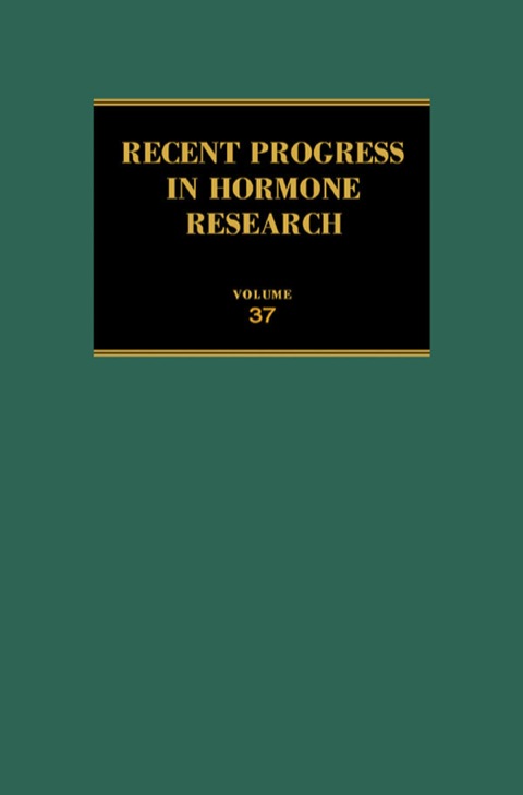Cover image for book Recent Progress in Hormone Research: Proceedings of the 1980 Laurentian Hormone Conference