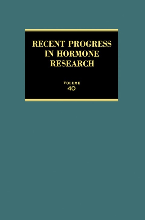 Cover image for book Recent Progress in Hormone Research: Proceedings of the 1983 Laurentian Hormone Conference