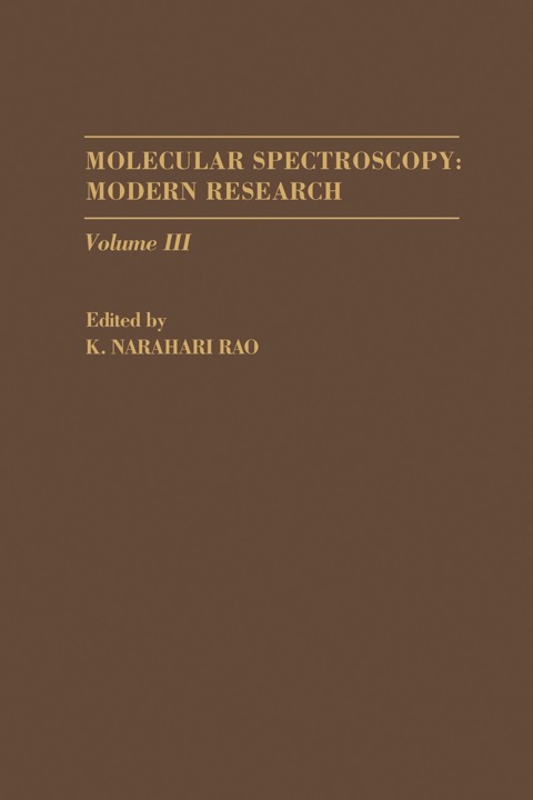 Cover image for book Molecular Spectroscopy: Modern Research V3