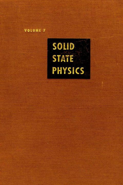 Cover image for book Solid State Physics V7