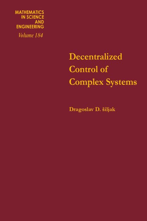Cover image for book Decentralized control of complex systems