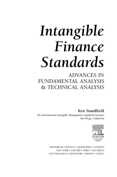[1825 days] Intangible Finance Standards: Advances in Fundamental Analysis and Technical Analysis