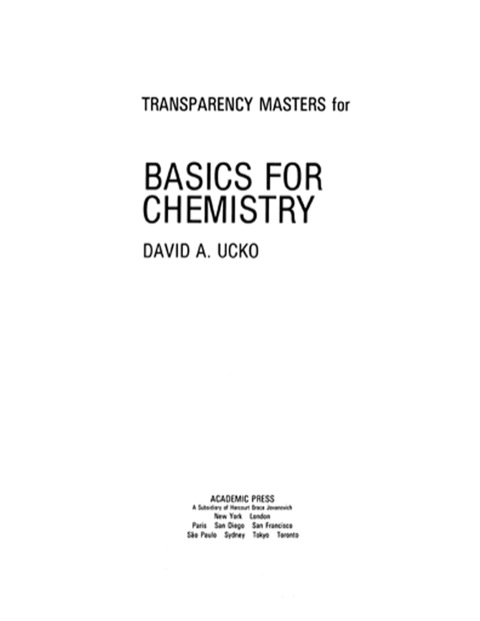 Cover image for book Transparency Masters for Basics for Chemistry
