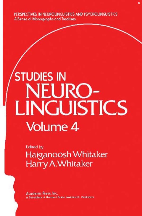 Cover image for book Studies in Neurolinguistics: Volume 4