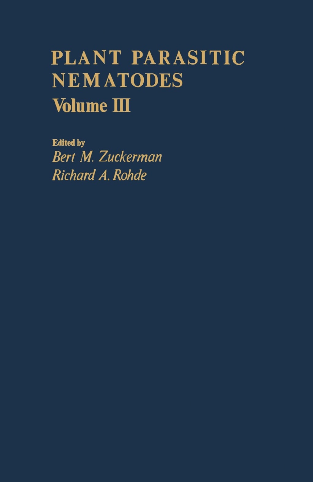 Plant Parasitic Nematodes (eBook) - Zuckerman;  Bert,