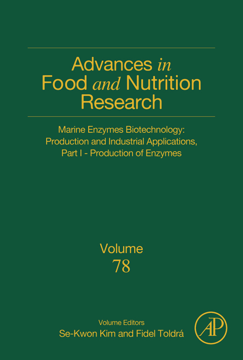 Cover image for book Marine Enzymes Biotechnology: Production and Industrial Applications, Part I - Production of Enzymes