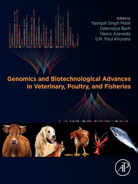 Cover image for book Genomics and Biotechnological Advances in Veterinary, Poultry, and Fisheries