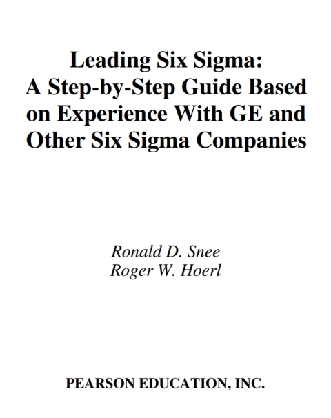 Cover image for book Leading Six Sigma