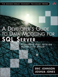 Cover image: Developer's Guide to Data Modeling for SQL Server, A 1st edition 9780321497642
