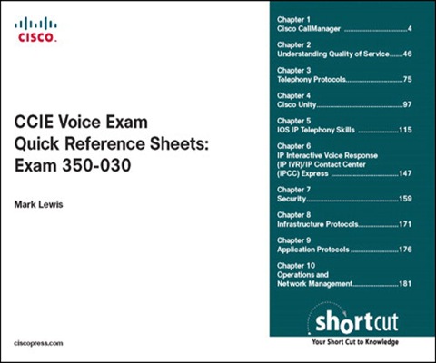 Cover image for book CCIE Voice Exam Quick Reference Sheets