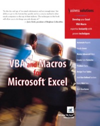 Cover image: VBA and Macros for Microsoft Excel 1st edition 9780789731296
