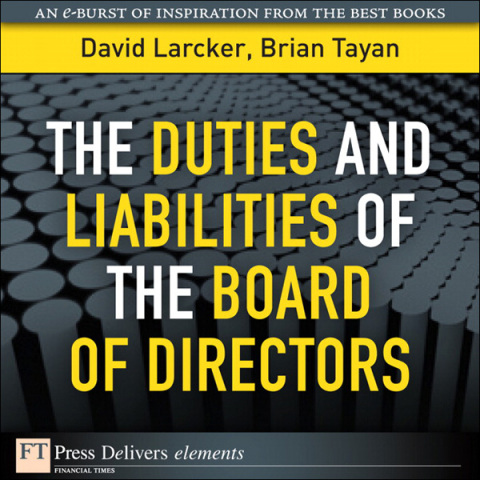 Cover image for book The Duties and Liabilities of the Board of Directors