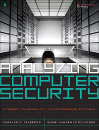 Cover image: Analyzing Computer Security 1st edition 9780132789462