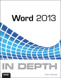 Cover image: Word 2013 In Depth 1st edition 9780789750891