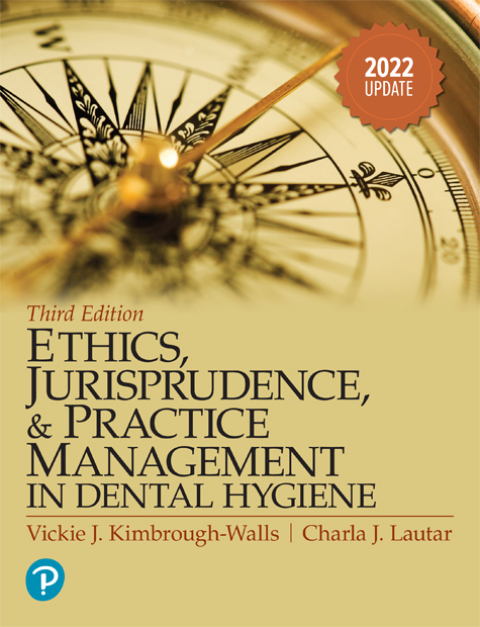 Cover image for book Ethics, Jurisprudence and Practice Management in Dental Hygiene, 2022 Update