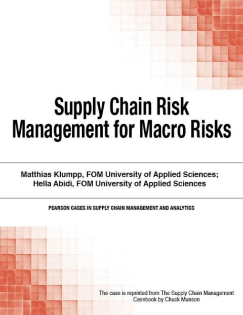 Cover image for book Supply Chain Risk Management for Macro Risks