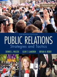 Public Relations: Strategies And Tactics 11th Edition | 9780134003689 ...