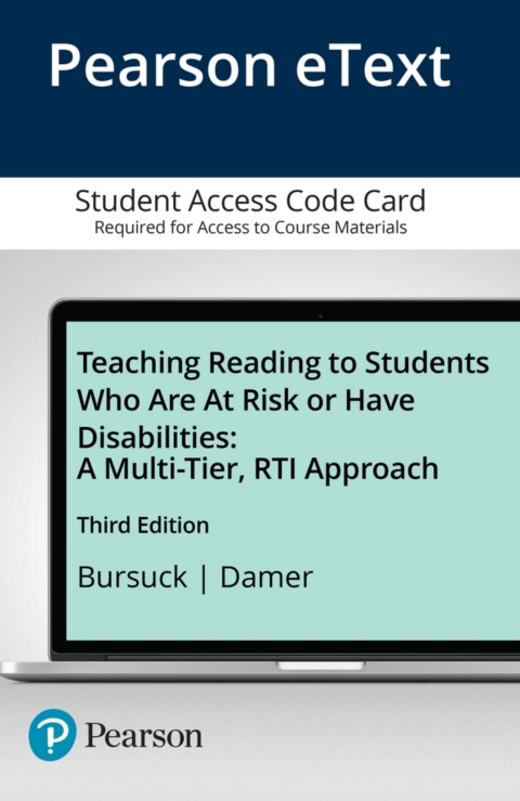 Cover image for book Teaching Reading to Students Who Are At Risk or Have Disabilities: A Multi-Tier, RTI Approach -- Enhanced Pearson eText