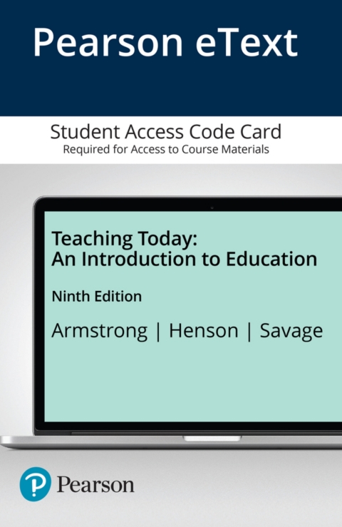 Cover image for book Teaching Today: An Introduction to Education -- Enhanced Pearson eText