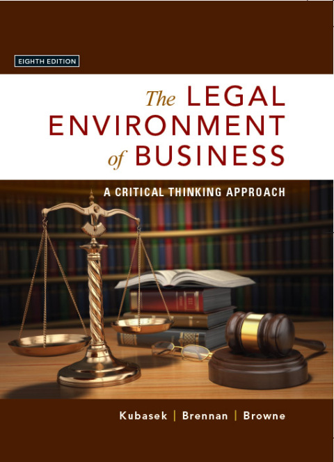 Cover image for book The Legal Environment of Business: A Critical Thinking Approach