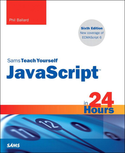 Cover image for book JavaScript in 24 Hours, Sams Teach Yourself