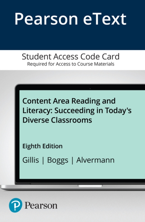 Cover image for book Content Area Reading and Literacy: Succeeding in Today's Diverse Classrooms -- Pearson eText